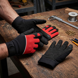 Guantes de Seguridad Resistentes al Calor y a la Abrasión Amara, Certificación CE, Antideslizantes, Duraderos, Construcción de Cuero Sintético, Gran Venta - Product Image 4