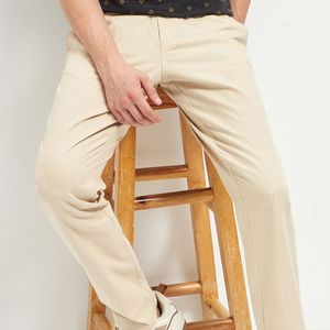 Pantalones de Vestir Personalizados para Hombre, 100% Algodón, Pantalones Casuales, Pantalones Delgados Elásticos, Pantalones de Traje Rectos, OEM ODM - Product Image 4
