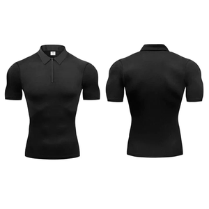 Camiseta Deportiva de Manga Corta para Hombre, de Secado Rápido, Ajustada, 100% Algodón, para Gimnasio y Fitness - Product Image 5