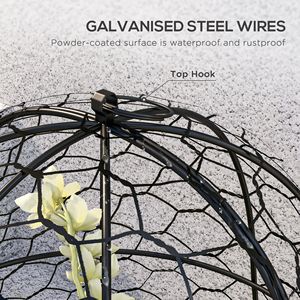 Set di 6 Reti Metalliche Nere per Giardino 40x33 cm, Gabbie per Piante Contro gli Animali, Protezione per Piante - Product Image 6