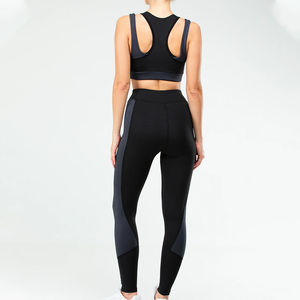 ชุดโยคะออกกำลังกายสำหรับผู้หญิงไซส์พลัสแบบเรียบง่าย - สปอร์ตบราและกางเกงรัดรูปแห้งเร็วเป็นมิตรกับสิ่งแวดล้อม - Product Image 3