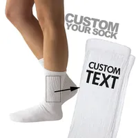 Chaussettes de sport d'hiver personnalisées OEM en gros avec logo, respirantes, antidérapantes, en tricot de performance (laine/nylon) pour l'entraînement et le sport