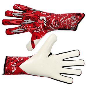 Gants de gardien de but de football professionnels en latex allemand blanc Contact Pro, vente chaude, fabriqués au Pakistan - Product Image 4