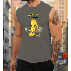 Camiseta sin Mangas para Hombre, 100% Algodón Orgánico, Secado Rápido, Transpirable, Ecológica, Corte Ajustado, Informal de Verano, para Gimnasio y Fitness, Venta al Por Mayor - Product Image 1