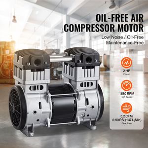 Compressore d'aria industriale senza olio da 2HP, 5.2CFM, 145PSI max, 78dB, ultra silenzioso - Ricambio - Product Image 2