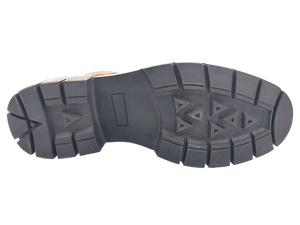 <b>Brown</b> Genuine Leather Ankle <b>Boots</b> Round Toe <b>Lace</b>-up Rubber Outsole EVA Midsole Anti-Slippery All Seasons - Product Image 3