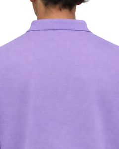เสื้อโปโลแขนยาวสีลาเวนเดอร์สำหรับผู้ชาย ผ้าคอตตอนผสมเนื้อนุ่ม สวมใส่สบาย คอปกคลาสสิก เหมาะสำหรับฤดูหนาว ผลิตโดยผู้ผลิตเสื้อผ้า - Product Image 6