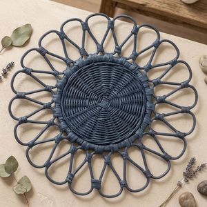 Charger Plates Wedding Rattan Flower Design Customer Favorite Vintage Vibes Wedding Table Setting - Product Image 6