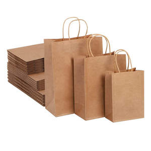 Sacs fourre-tout en papier kraft écologiques de luxe avec logo personnalisé, poignées en coton, durables, réutilisables, emballages de shopping laminés - Product Image 2