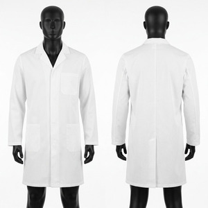 Bata de Laboratorio Unisex Blanca de Primera Calidad, 65/35, 100% Poliéster, 180 GSM, Manga Larga, Bata Médica para Doctor, Uniforme de Trabajo con Logotipo Personalizado - Product Image 1