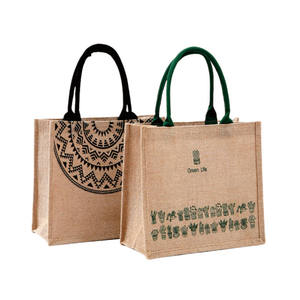 Handmade Burlap Jute Beach <b>Bag</b> with Elegant Design Perfect for Summer Holiday Travel and Outdoor Use - Product Image 1