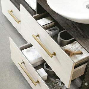 Poignées de meubles de luxe carrées en alliage de zinc, poignées de tiroir et de placard, finition or et argent, fabricant - Product Image 5