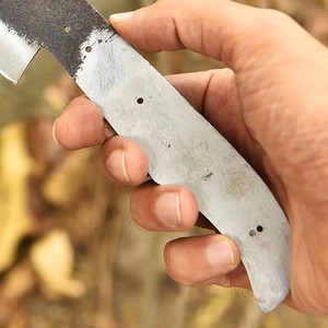 Couteau Tracker à lame vierge en acier carbone Damas, fait main sur mesure, 12 pouces, DIY OEM - Product Image 2