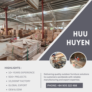 Ensembles de jardin, meubles d'extérieur 4 places, ensemble de salle à manger OEM/ODM, chaises de patio en bois, table à manger, coussin personnalisé - Product Image 2