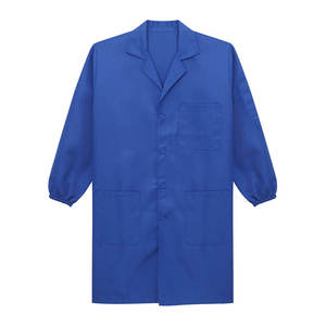 High Quality Woven Cotton Lab Coat for Unisex Professional Use 4-Button Long Sleeve Medical Coat with Pockets - Product Image 3