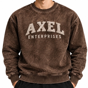 <b>Men</b> Vintage Washed <b>Sweatshirt</b> Vintage Style <b>Crewneck</b> <b>Sweatshirt</b> Oversized Design Distressed Style Pullover <b>Sweatshirt</b> For <b>Men</b> - Product Image 1