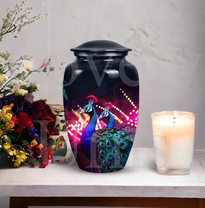 Decorative adult human peacock urns for ashes funeral decorations <b>memorial</b> cremation <b>keepsake</b> tribute remembrance - Product Image 2