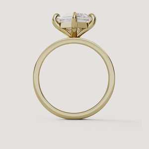 Bague de fiançailles solitaire IGI 2 carats en diamant de laboratoire taille losange, sertie à griffes de 3 mm, bijoux minimalistes modernes en or massif 14k 18k, vente en gros - Product Image 3
