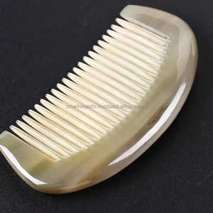 หวีเขาควายธรรมชาติทำมือหวีป้องกันไฟฟ้าสถิตเครื่องมือผมขนาดพกพาใช้ในบ้านจัดแต่งทรงผมเป็นมิตรต่อสิ่งแวดล้อม - Product Image 1