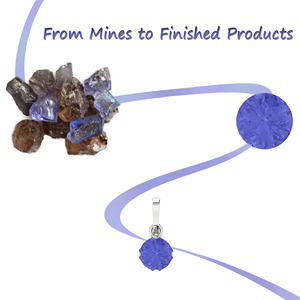 แทนซาไนต์สีน้ำเงินธรรมชาติ 2.52 กะรัต ขนาด 5 มม.-6 มม. รูปทรงกลมเจียระไนแบบเหลี่ยม พลอยหลวม 3 เม็ด/ชุด ขายส่งพลอยแทนซาไนต์สีน้ำเงิน - Product Image 4