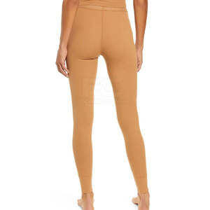 Low MOQ OEM Service Solid Elastic Waist <b>Yoga</b> <b>Leggings</b> for Women High Quality Lightweight & Breathable Fitness Wear Cheap Price - Product Image 4
