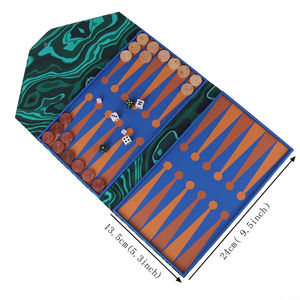 Wholesale New Design Play Games Friends Denim <b>Backgammon</b> Set <b>Backgammon</b> <b>Board</b> Logo 21 Inch Handmade Chess <b>Board</b> Game - Product Image 5