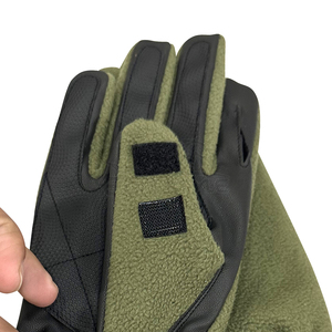 Polar Fleece Horse Riding <b>Gloves</b> Leather Palm Full Finger Equestrian <b>Gloves</b> Windproof OEM Wholesale Warm Winter Riding <b>Gloves</b> - Product Image 4