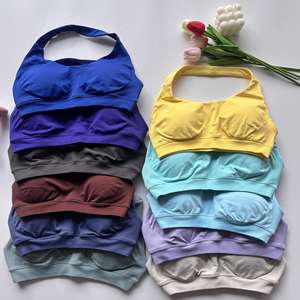 Conjunto de Yoga para Mujer, Diseño Moderno, Personalizado, Sólido, Transpirable, Sin Costuras, Deportivo, Halter, para Deportes de Impacto, Gimnasio - Product Image 6