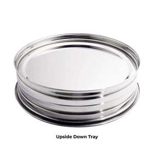 40 CUP PREMIUM STAINLESS STEEL HOLY COMMUNION SINGLE <b>TRAY</b> SET WITH STABLE BOTTOM RING ELEGANT <b>MIRROR</b> FINISH CHURCH SUPPLY - Product Image 3