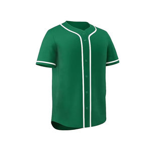 Camiseta de béisbol de alta calidad personalizada en color, 100% poliéster, uniforme de equipo, material sólido, en venta. - Product Image 3