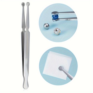High Precision Surgical Steel Piercing Clamp Tweezer for Body Jewelry Placement Nose <b>Ring</b> Ear Stud <b>Lip</b> <b>Ring</b> Belly Piercing Tool - Product Image 5