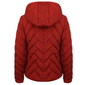 Women's Ladies shinny Thick padded Puffer Bubble Warm Quilted Cropped Zipper <b>hooded</b> Windproof Jacket <b>Gilet</b> Coat OEM - Product Image 5