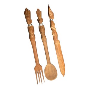 ชุดอุปกรณ์เสิร์ฟไม้สักทำมือ - เครื่องครัวขายส่ง - Product Image 2