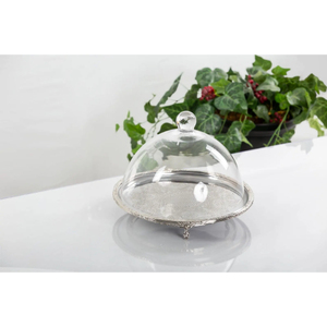 Supports à gâteaux en métal de qualité durable avec couvercle en verre, présentoir à desserts rond de haute qualité, accessoires pour gâteaux d'anniversaire à domicile - Product Image 3