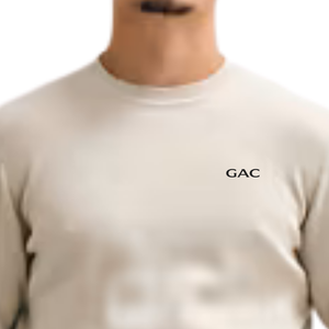 <b>Mens</b> Cream Crew <b>Neck</b> Long Sleeve <b>Sweater</b> Soft Knit Pullover Casual Basic Top With Ribbed Collar Cuffs And Hem For Daily Use - Product Image 3