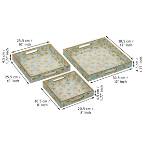 Bandeja de Mármol Blanco con Impresión UV de Lujo Personalizada de Fábrica, Bandeja de Servicio de Alta Calidad para Restaurante, Bandeja de Cocina Rústica Esmaltada - Product Image 2