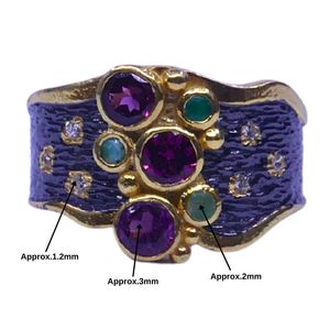 Wedding Wear 925 Sterling <b>Silver</b> Gold Plated Jewelry White Topaz Ruby <b>Emerald</b> Gemstone Women Wear Classic <b>Ring</b> - Product Image 6