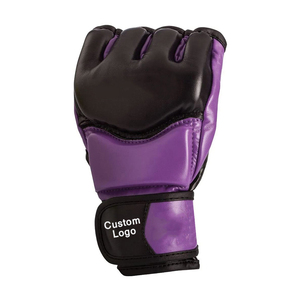 Gants de MMA hybrides sur mesure, 8 oz, rembourrage épais, paume ouverte, cuir synthétique, fermeture auto-agrippante, légers, arts martiaux - Product Image 1