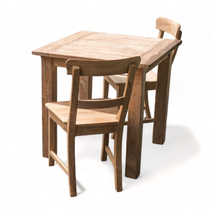 Industrial Design Teak Wood Natural Finish <b>Table</b> and Chair Set Furniture With Modern Style for Home Furniture Decoration - Product Image 4