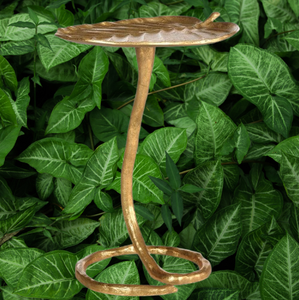Golden Finished Leaf Design Hot Selling Home Decor Mode Home Decor Office Decor Coffee and <b>Side</b> <b>Table</b> - Product Image 5