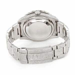นาฬิกาข้อมือหรูหราประดับเพชรโมอิสซาไนต์สีเงิน ระบบออโตเมติก หน้าปัดโรมัน สไตล์ฮิปฮอป - Product Image 4