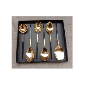 Juego de Cubiertos Tradicionales de Lujo en Oro Blanco de 24 Piezas, Acero Inoxidable y Latón, Apto para Lavavajillas, Uso Sostenible en Bodas y Hoteles - Product Image 5