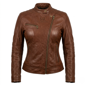 Custom Fit Women's Leather Motorcycle <b>Jacket</b> | Modern <b>Biker</b> Fashion | Branding - Product Image 5