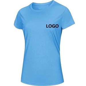 Camiseta de Manga Corta para Mujer, Color Gris Oscuro, Cuello Redondo, con Estampado de Logotipo Colorido, Tejido Jersey de Secado Rápido, Corte Casual, para Primavera/Verano - Product Image 2