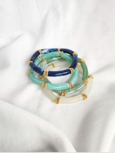 Handmade <b>Resin</b> Bangles for Women Colorful Fashion Bracelets Lightweight Jewelry Accessories - Product Image 1