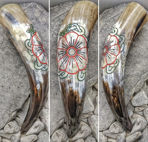 Corne sonore Viking vraie corne polie pour présenter la taille de forme de couleur - Product Image 3