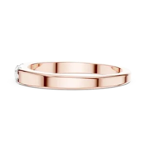 Anillo de Diamantes Cultivados en Laboratorio con Corte en U de Tres Piedras, Oro Sólido de 10K, 14K, 18K, Anillo de Aniversario Trílogo Unisex, Certificado IGI, Joyería Fina - Product Image 6