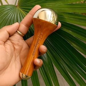 High Quality Custom Logo Wood Kansa Wand Double Sided Handmade Home Decor Ayurvedic Body <b>Massager</b> Foot Care <b>Tool</b> Modern Design - Product Image 1
