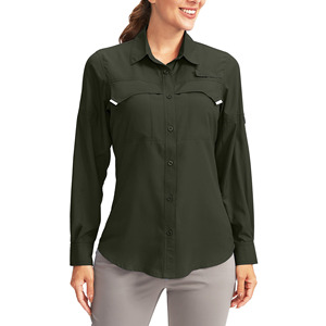 Chemise de pêche pour femme, manches longues, nouvelle fabrication OEM/ODM, tissu respirant, protection solaire, décontractée, boutonnée. - Product Image 6