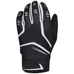 Full Finger Leather Baseball Gloves Pitcher Non-Slip Black <b>White</b> Breathable Right-Handed Hook and Loop Closure Adult All Seasons - Product Image 1